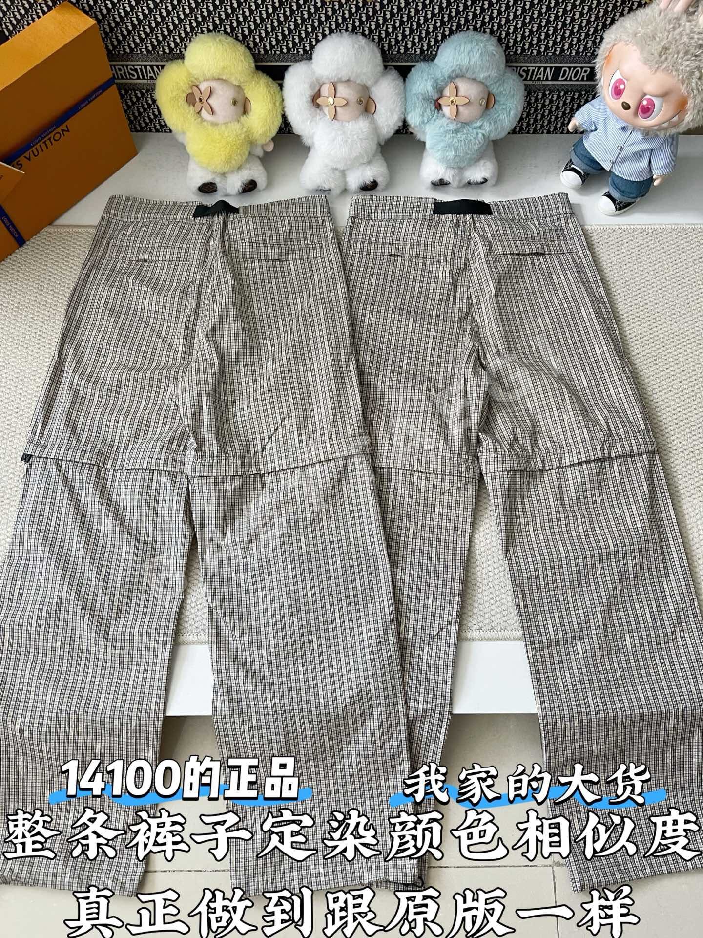 루이비통 LV 모노그램 체크 리버시블 남성 바지 상세 이미지 3