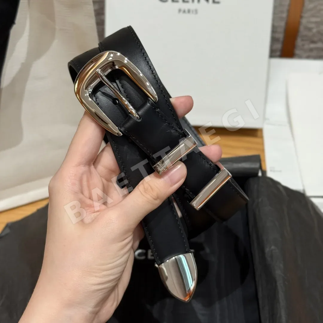셀린느 웨스턴 가죽 벨트 상세 이미지 2