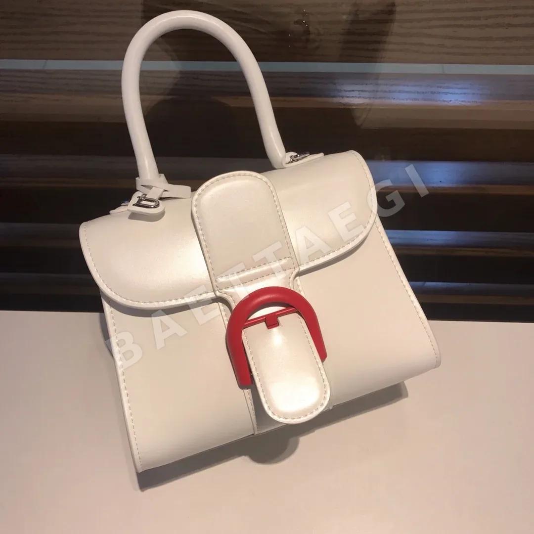 델보 더블 링 브릴리언트 박스 가죽 숄더백 20 cm 상세 이미지 2