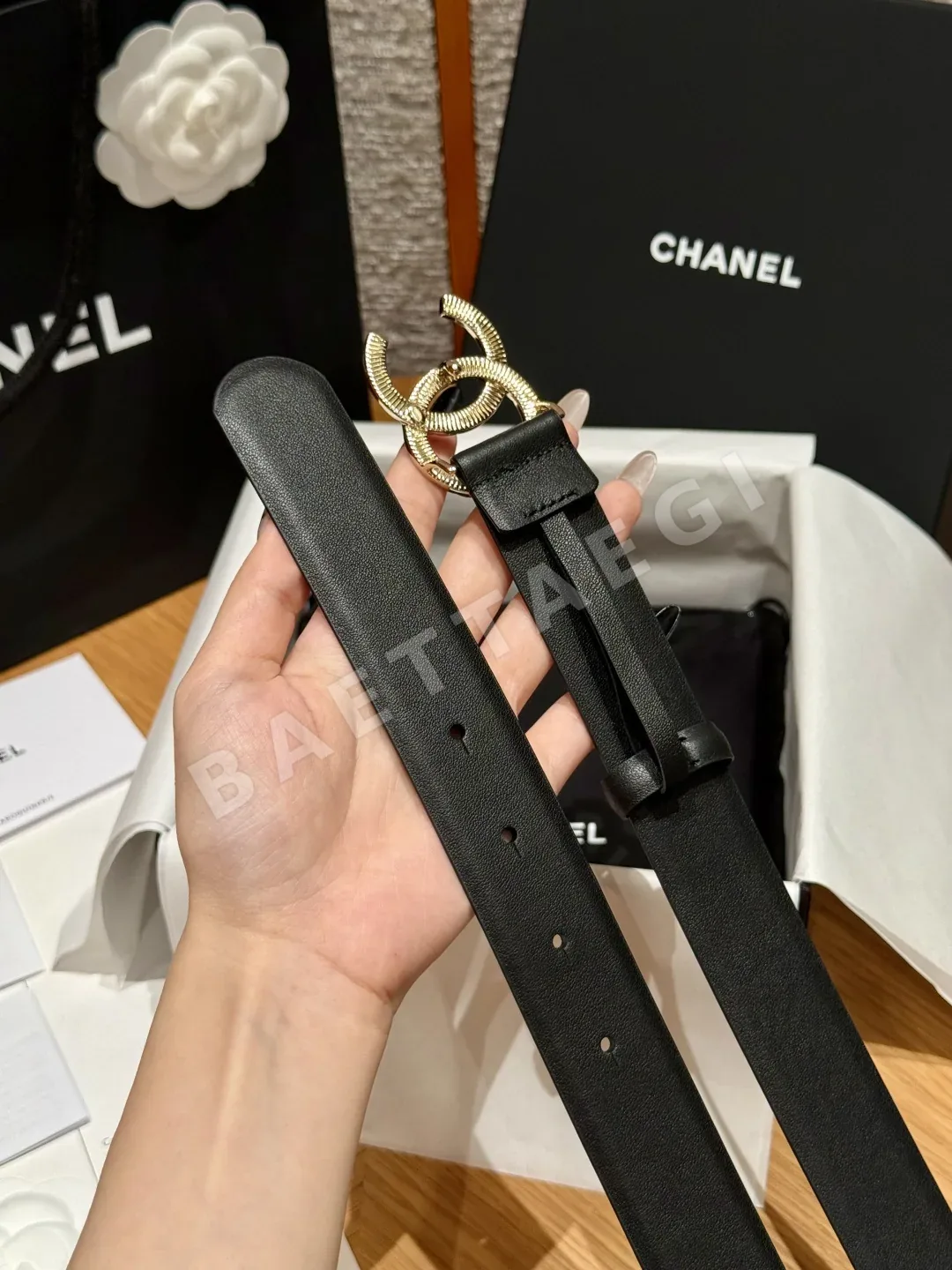 샤넬 클래식 더블 C 가죽 벨트 상세 이미지 6