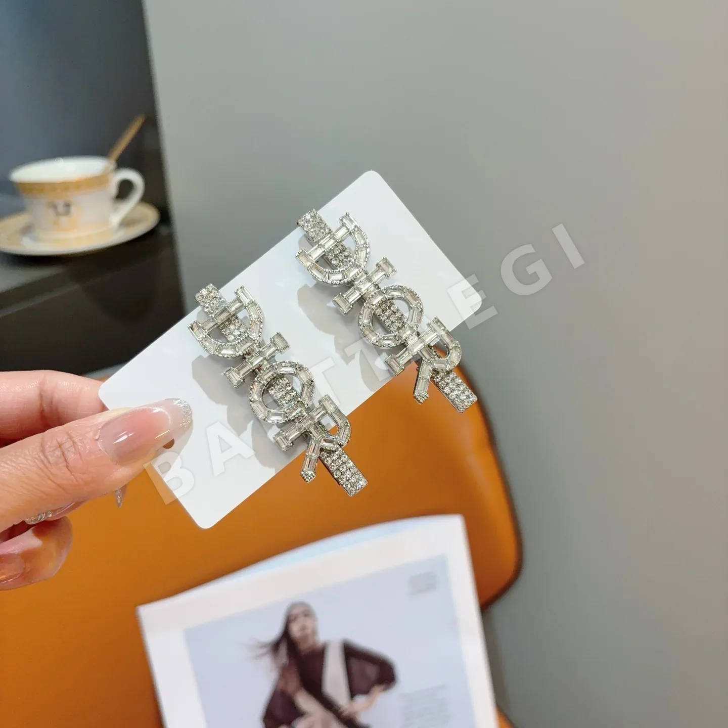 디올 메탈 라인스톤 BB 클립 헤어악세 상세 이미지 3