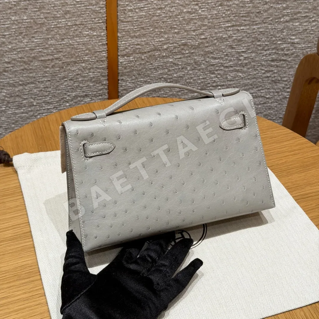 에르메스 켈리 타조 가죽 지갑 상세 이미지 2