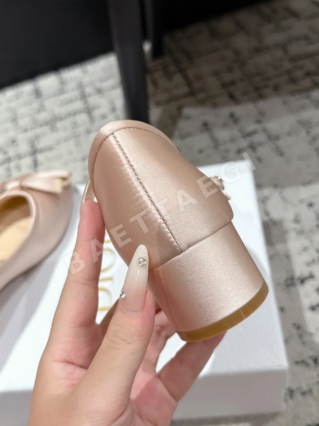 디올 뉴 보우 발레 플랫 신발 8585 상세 이미지 7