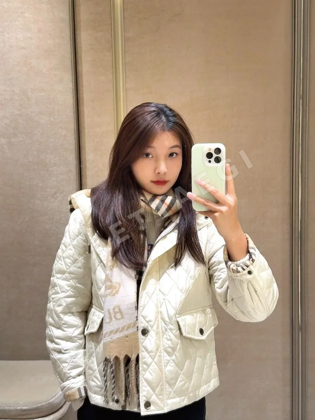 버버리 다이아몬드 퀼팅 후드 코튼 자켓 상세 이미지 6
