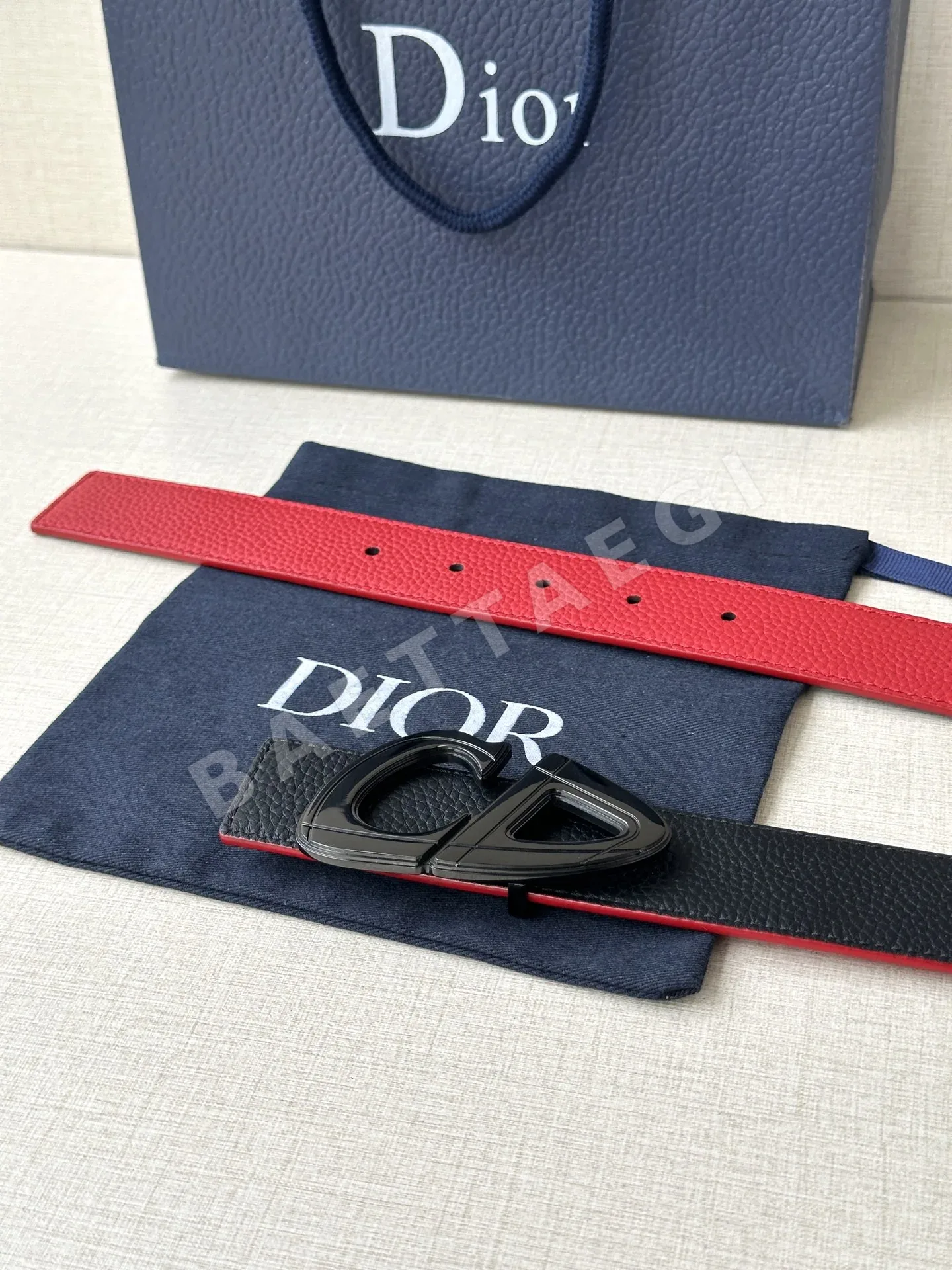 디올 CD 30 로고 블랙 무광 스테인리스 스틸 벨트 상세 이미지 9