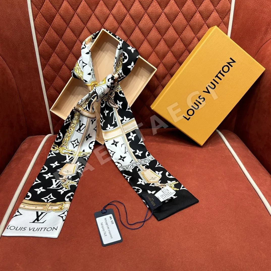루이비통 메탈 체인 가죽 스트랩 모노그램 리본 스카프 상세 이미지 3