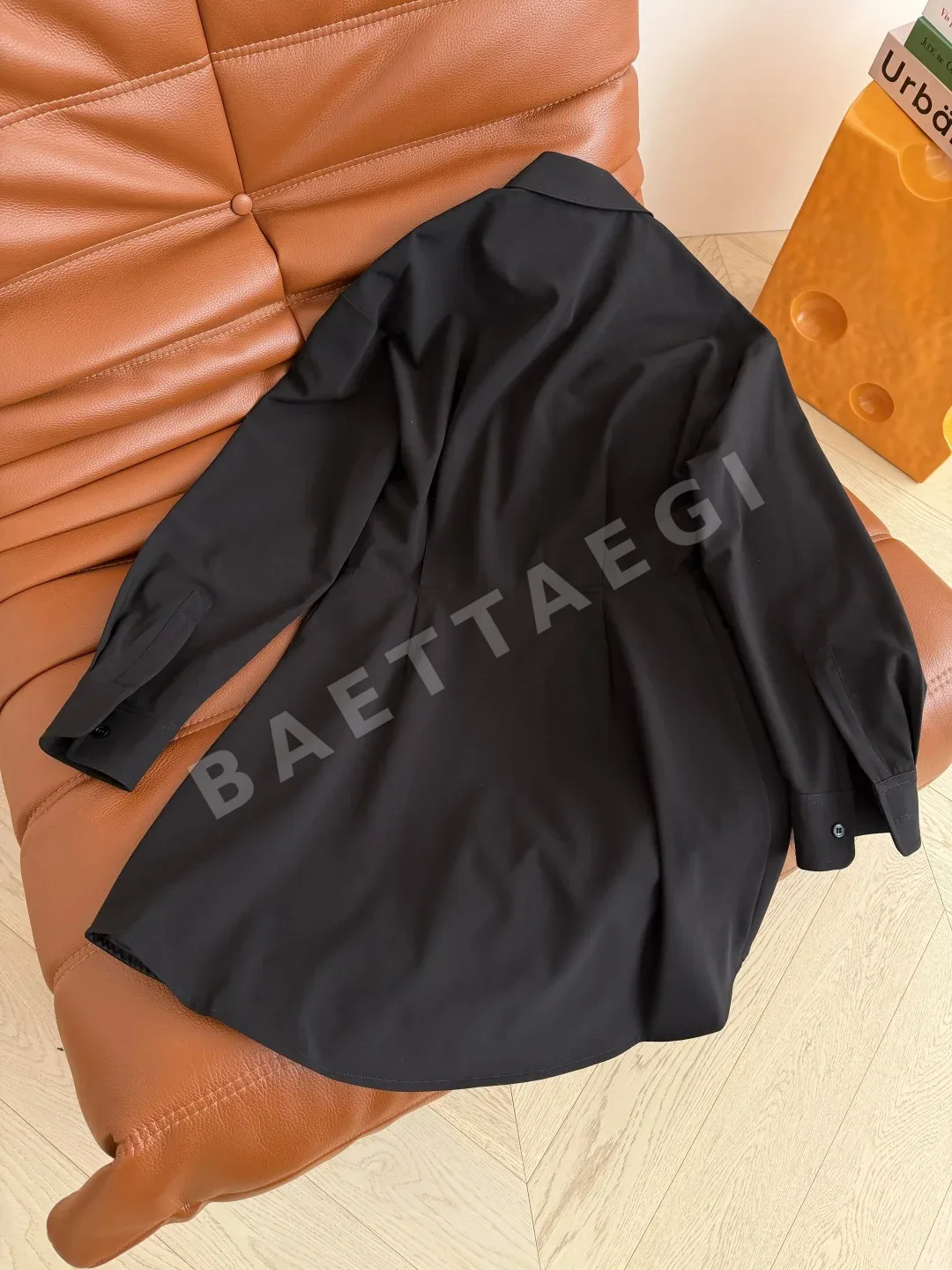 셀린느 블랙 자수 로고 벨트 원피스 상세 이미지 9