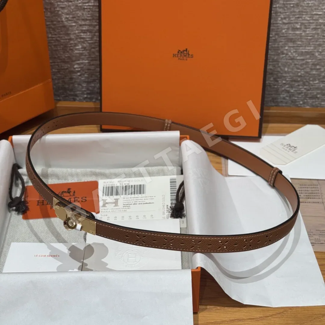 에르메스 패밀리 켈리 버클 가죽 벨트 상세 이미지 4