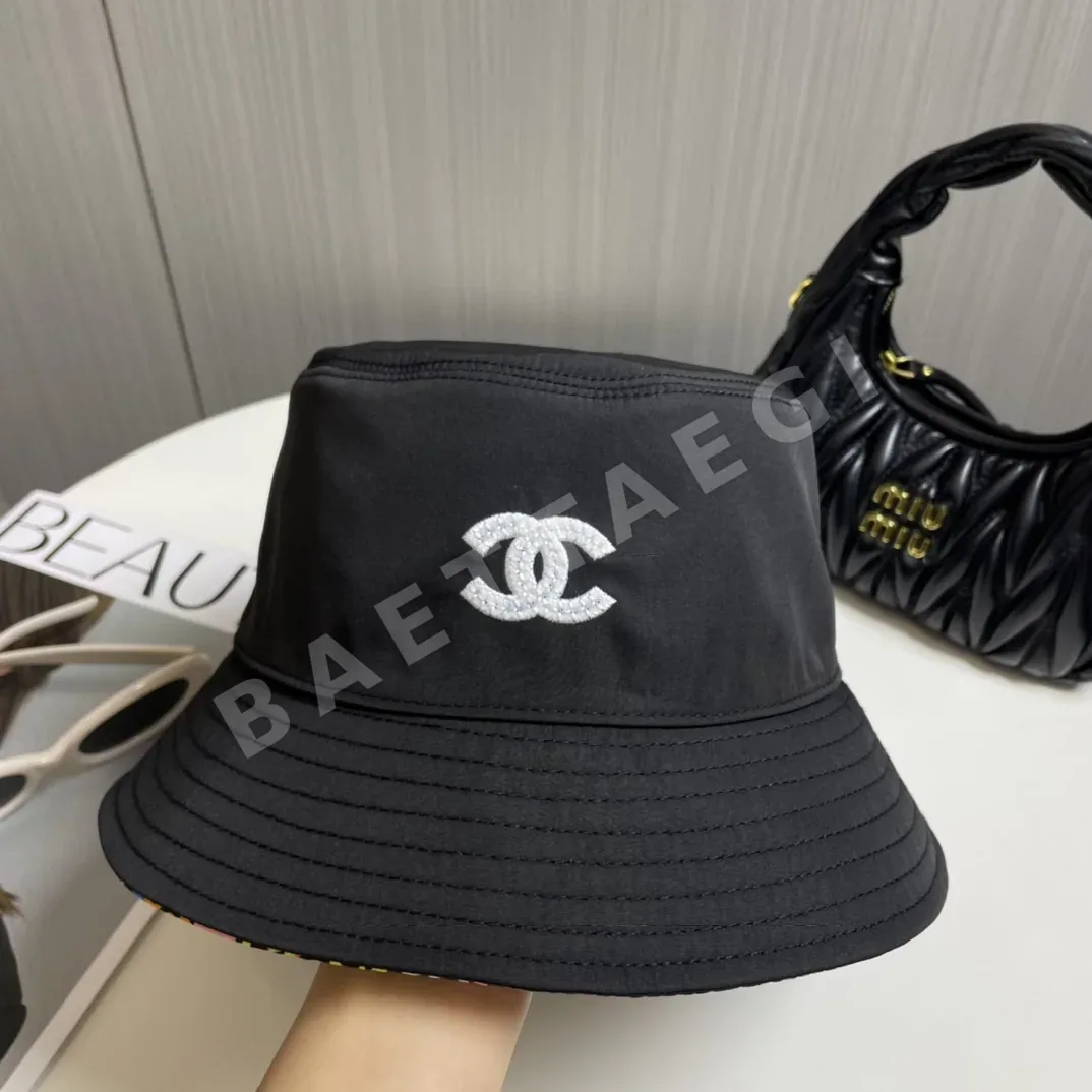 샤넬 더블 C 자수 버킷 햇 모자 상세 이미지 8