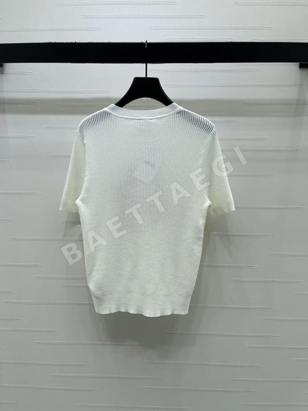 디올 자수 니트 반팔 티셔츠 상세 이미지 8