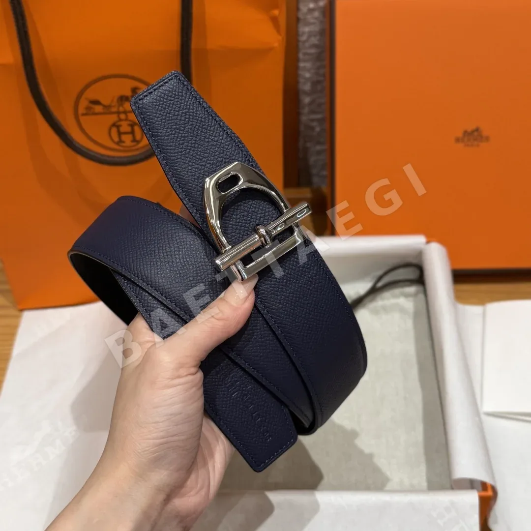 에르메스 등자 장식 리버서블 앱송 가죽 벨트 상세 이미지 2