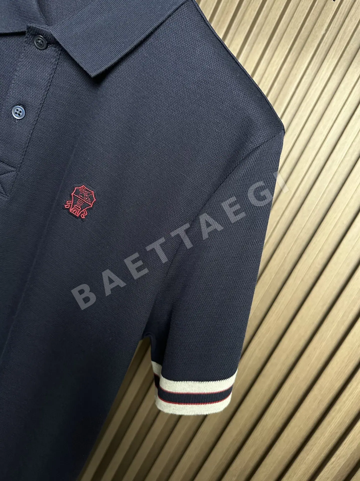 브루넬로쿠치넬리 프린트 코튼 카라 반팔 셔츠 상세 이미지 6